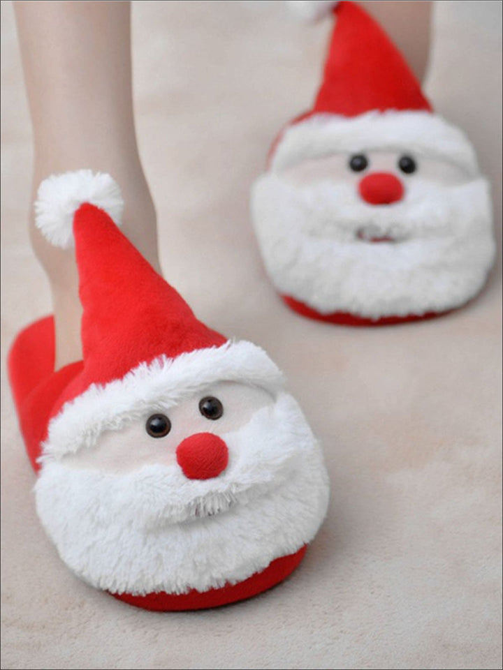 Mia Belle Girls Plush Santa House Slippers | Shoes By Liv and Mia