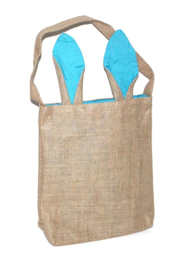 Kids Easter Accessories | Little Girls Rabbit Ears Easter Burlap Bag