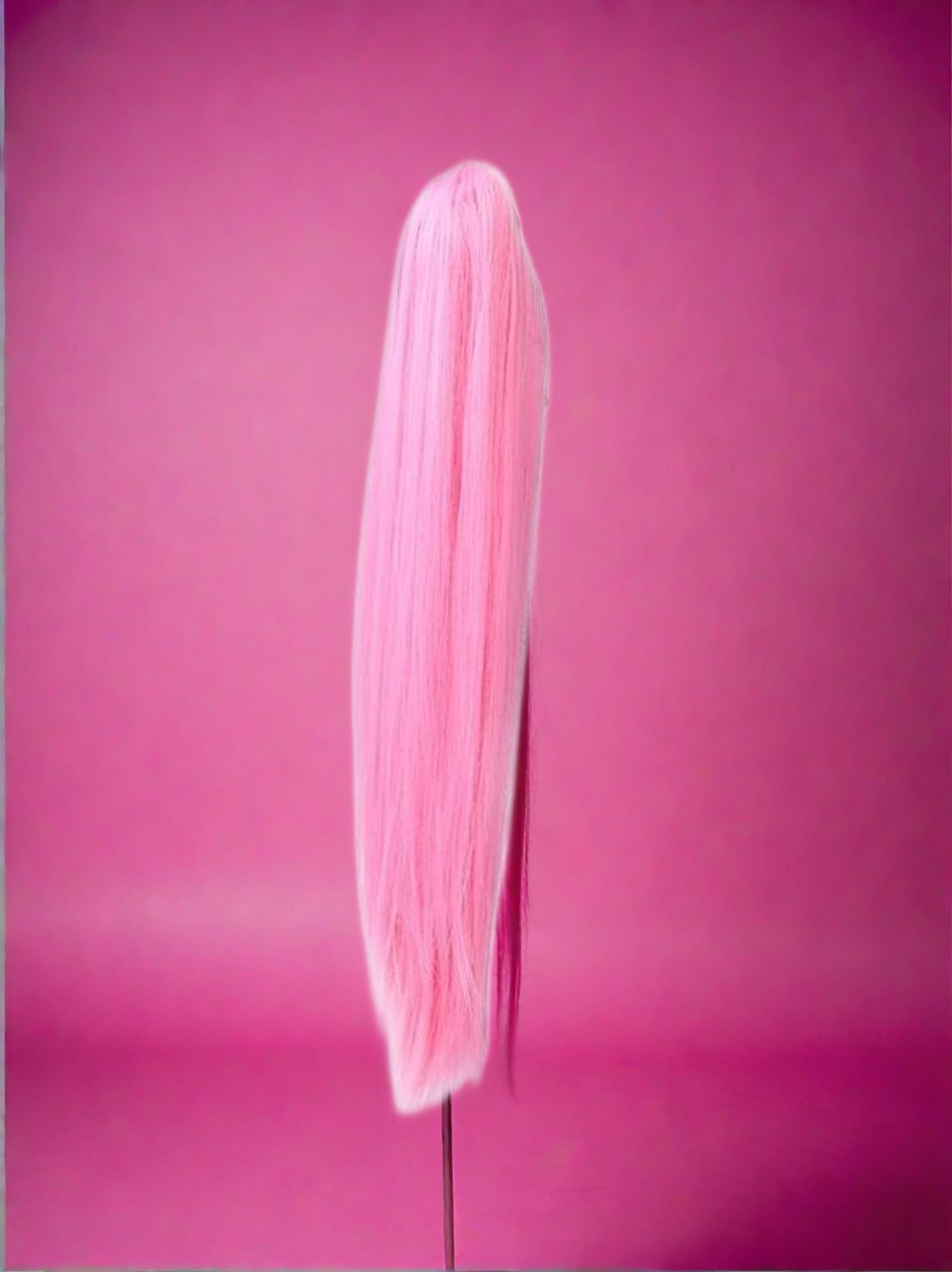 Girls Pink Ponytail Clip-On Hair Extension