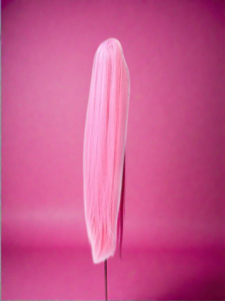 Girls Pink Ponytail Clip-On Hair Extension