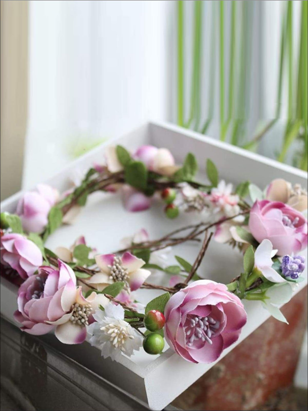 Ivory Flower Girl Headband - Flower Halo