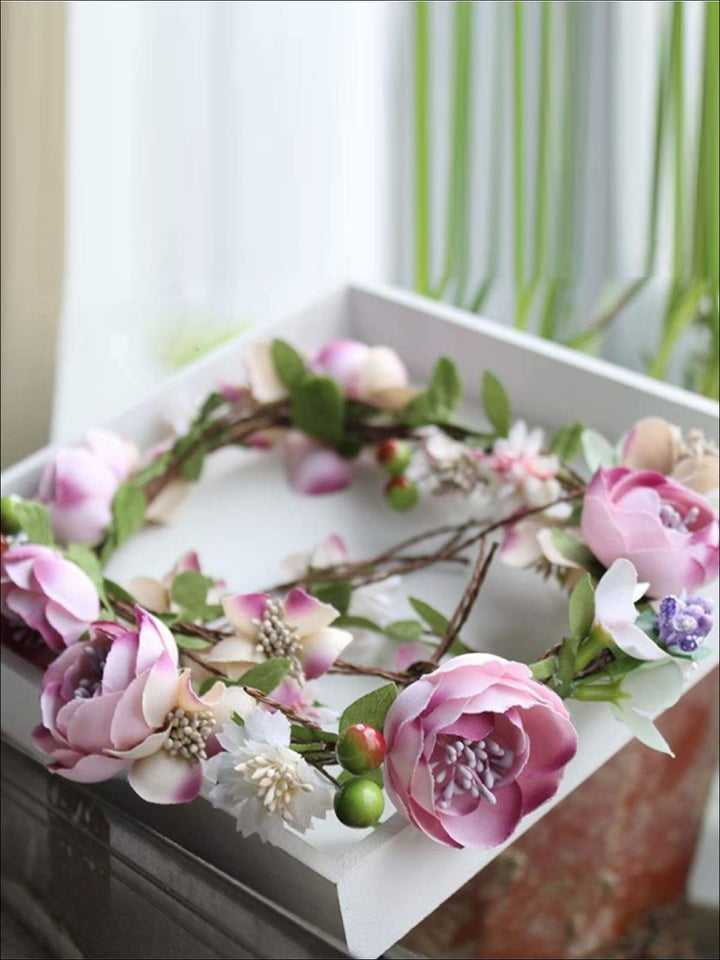 Ivory Flower Girl Headband - Flower Halo