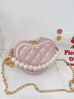 Heart of Pearl Pink Crossbody Handbag